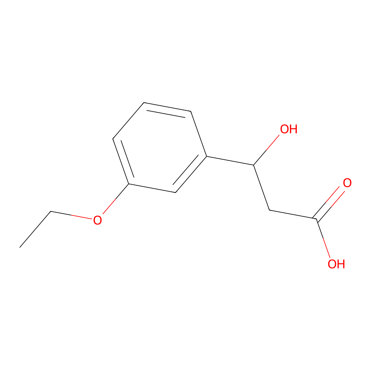 3-(3-Ethoxyphenyl)-3-hydroxypropanoic acid molecular structure, CAS 1248154-50-8