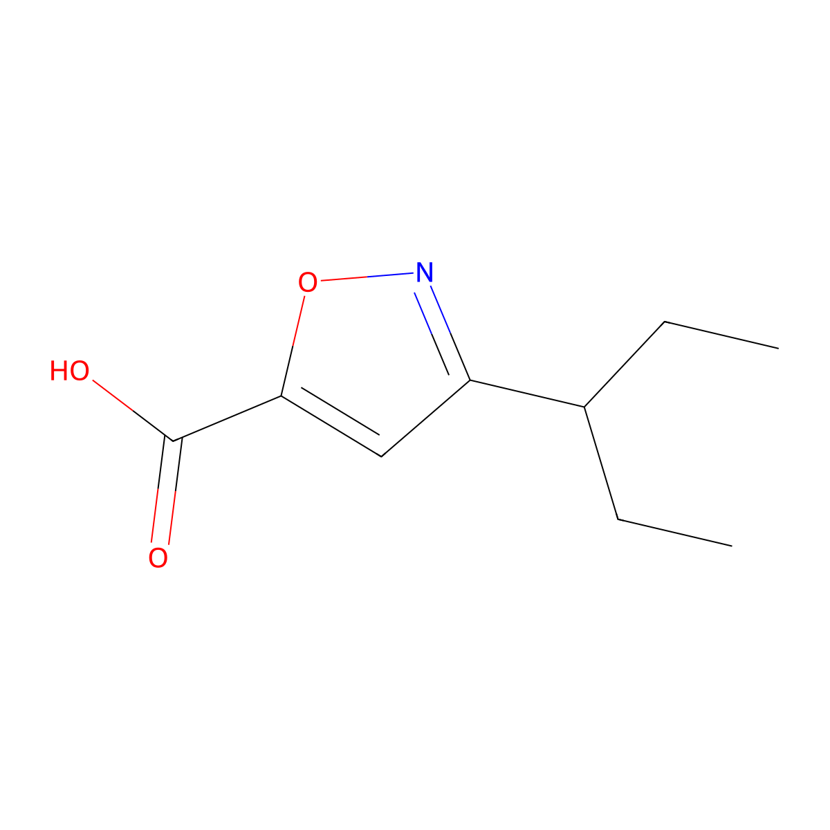 3-(Pentan-3-yl)-1,2-oxazole-5-carboxylic acid molecular structure, CAS 1248155-63-6
