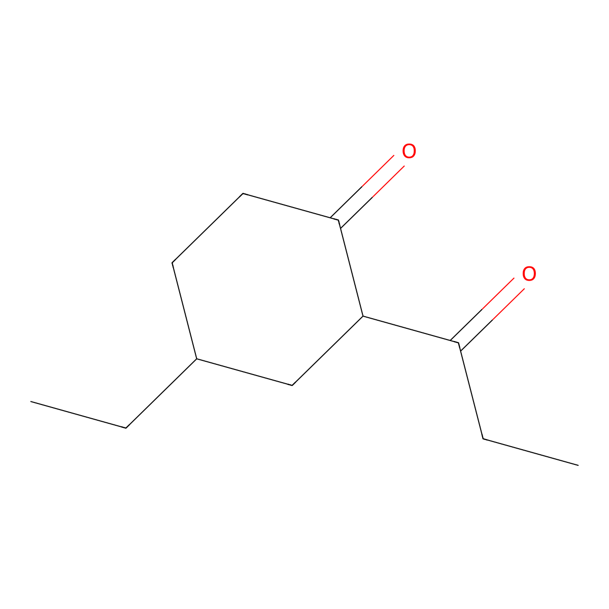 4-Ethyl-2-propanoylcyclohexan-1-one molecular structure, CAS 1248155-96-5