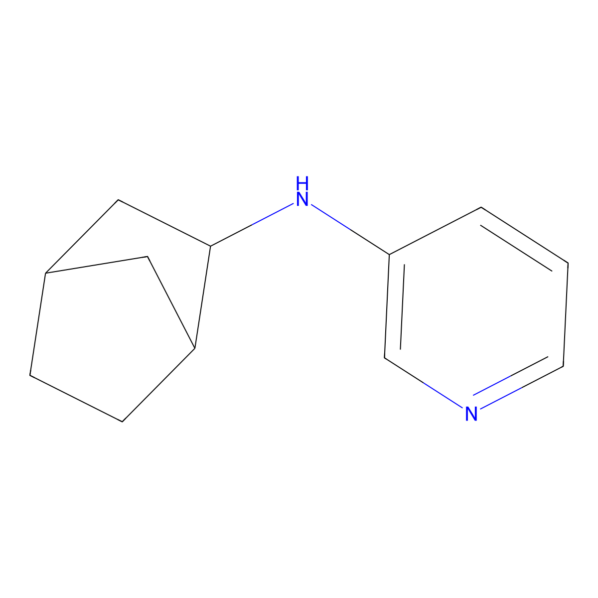 N-(Bicyclo[2.2.1]heptan-2-yl)pyridin-3-amine molecular structure, CAS 1248156-12-8