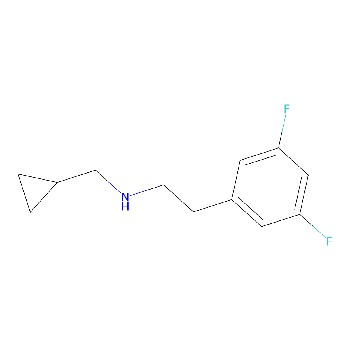 (Cyclopropylmethyl)[2-(3,5-difluorophenyl)ethyl]amine molecular structure, CAS 1248156-36-6