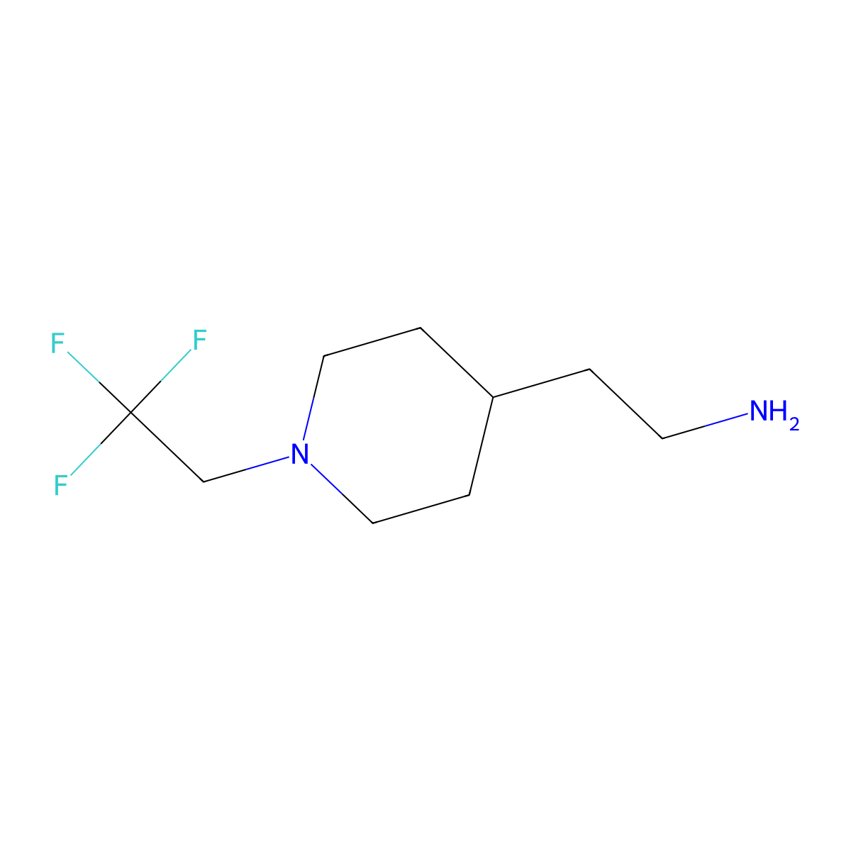 2-[1-(2,2,2-Trifluoroethyl)piperidin-4-yl]ethan-1-amine molecular structure, CAS 1248157-58-5