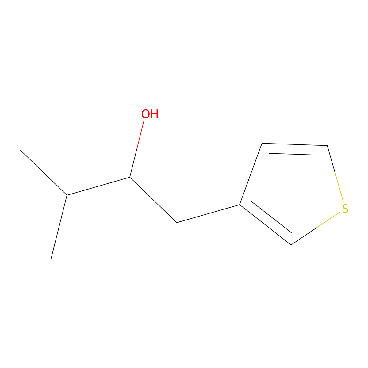 3-Methyl-1-(thiophen-3-yl)butan-2-ol molecular structure, CAS 1248158-12-4