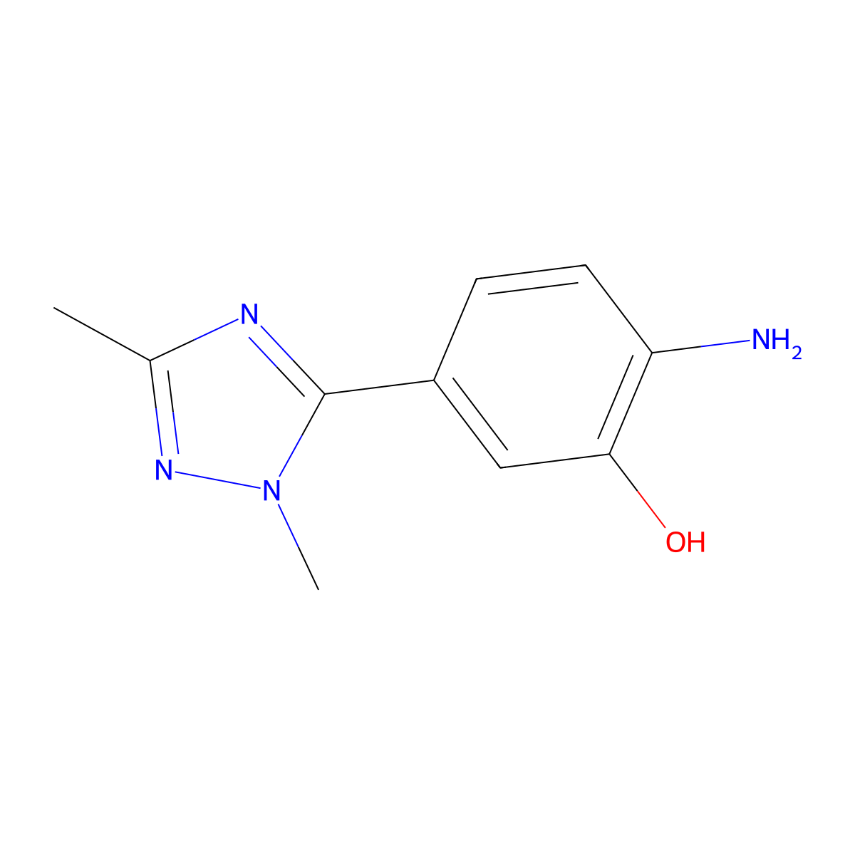 2-Amino-5-(1,3-dimethyl-1h-1,2,4-triazol-5-yl)phenol molecular structure, CAS 1248158-62-4