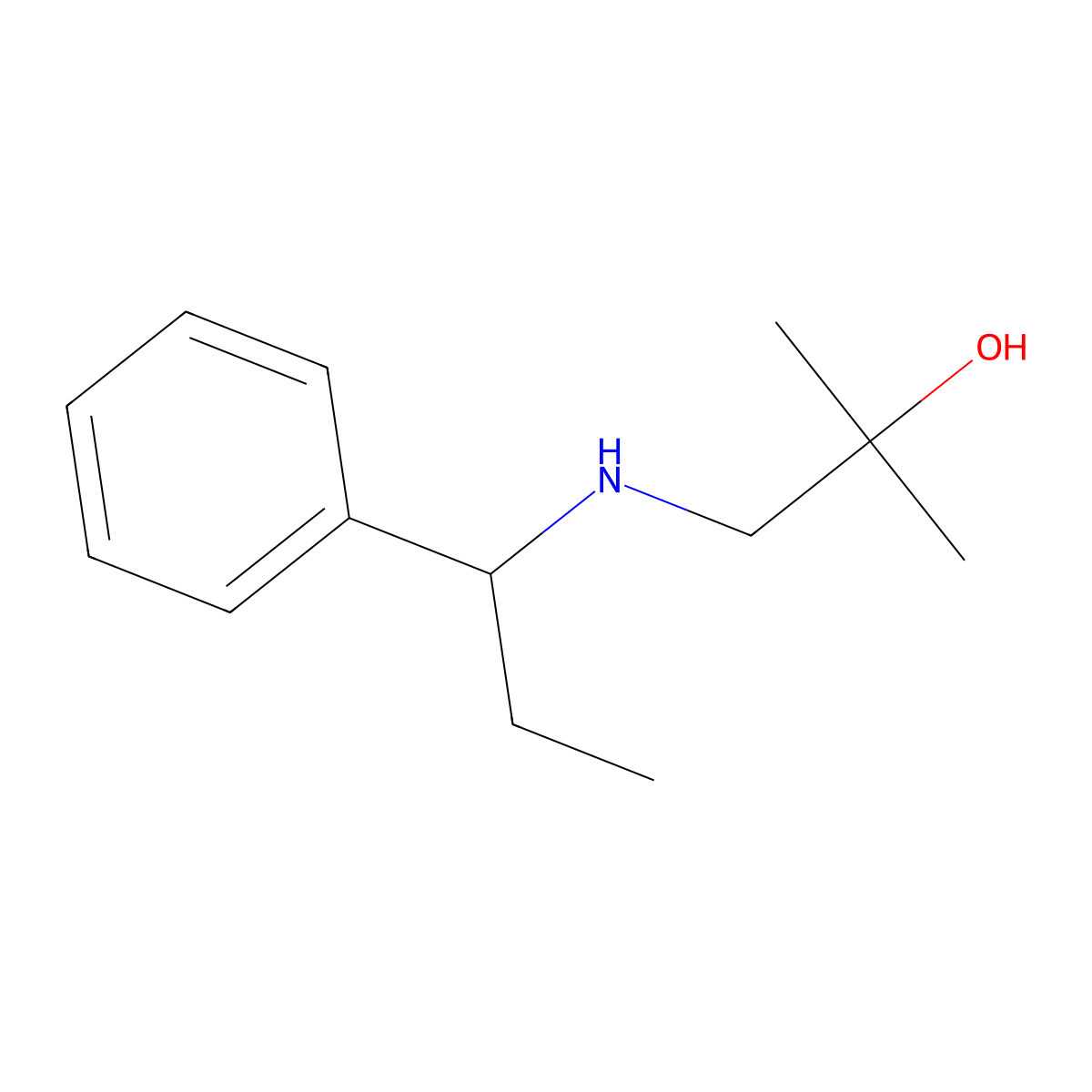 2-Methyl-1-[(1-phenylpropyl)amino]propan-2-ol molecular structure, CAS 1248159-48-9
