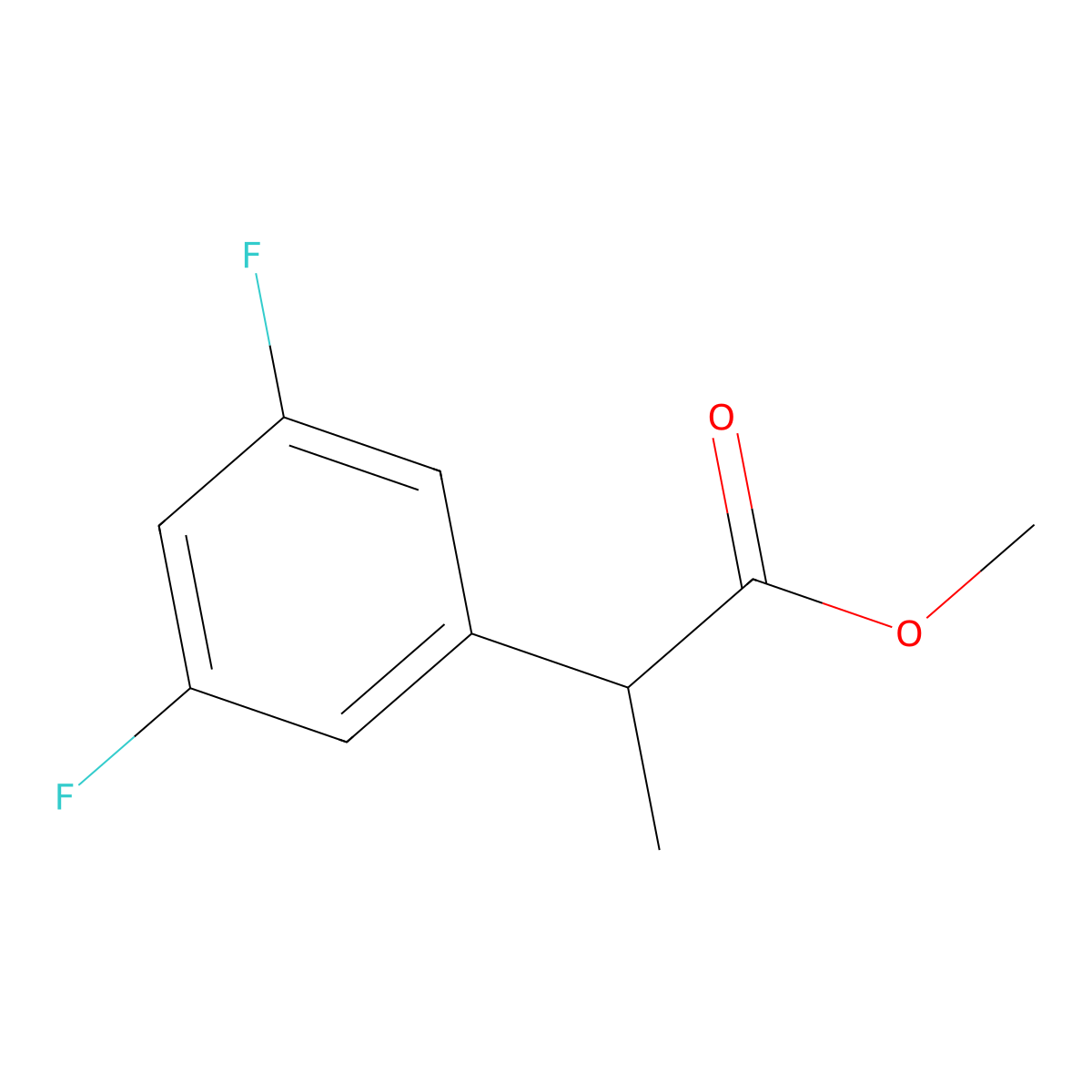 Methyl 2-(3,5-difluorophenyl)propanoate molecular structure, CAS 1248159-75-2