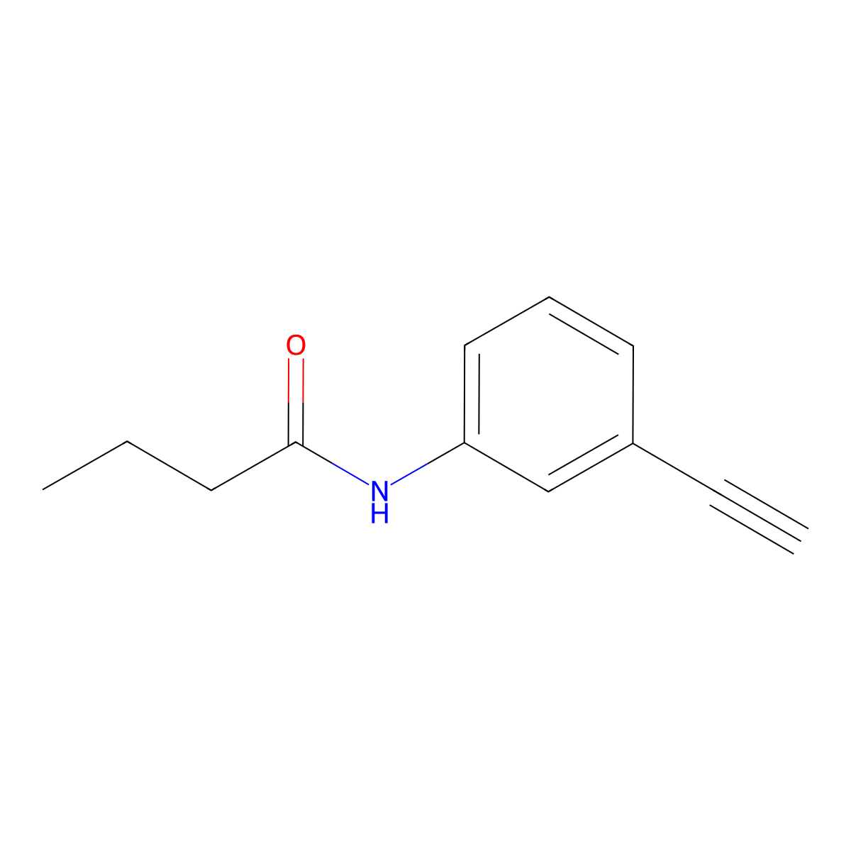 N-(3-ethynylphenyl)butanamide molecular structure, CAS 1248160-01-1