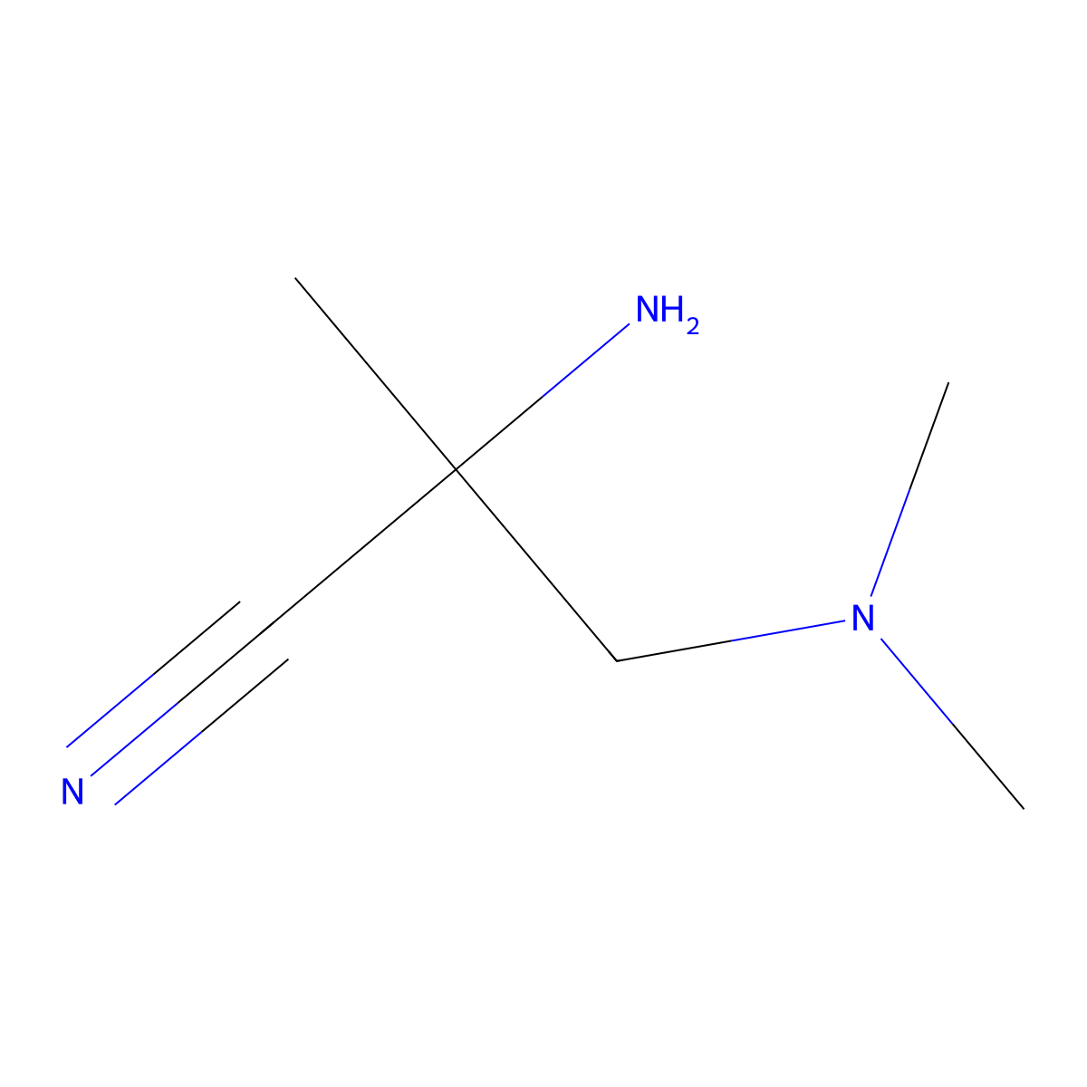2-Amino-3-(dimethylamino)-2-methylpropanenitrile molecular structure, CAS 1248160-72-6