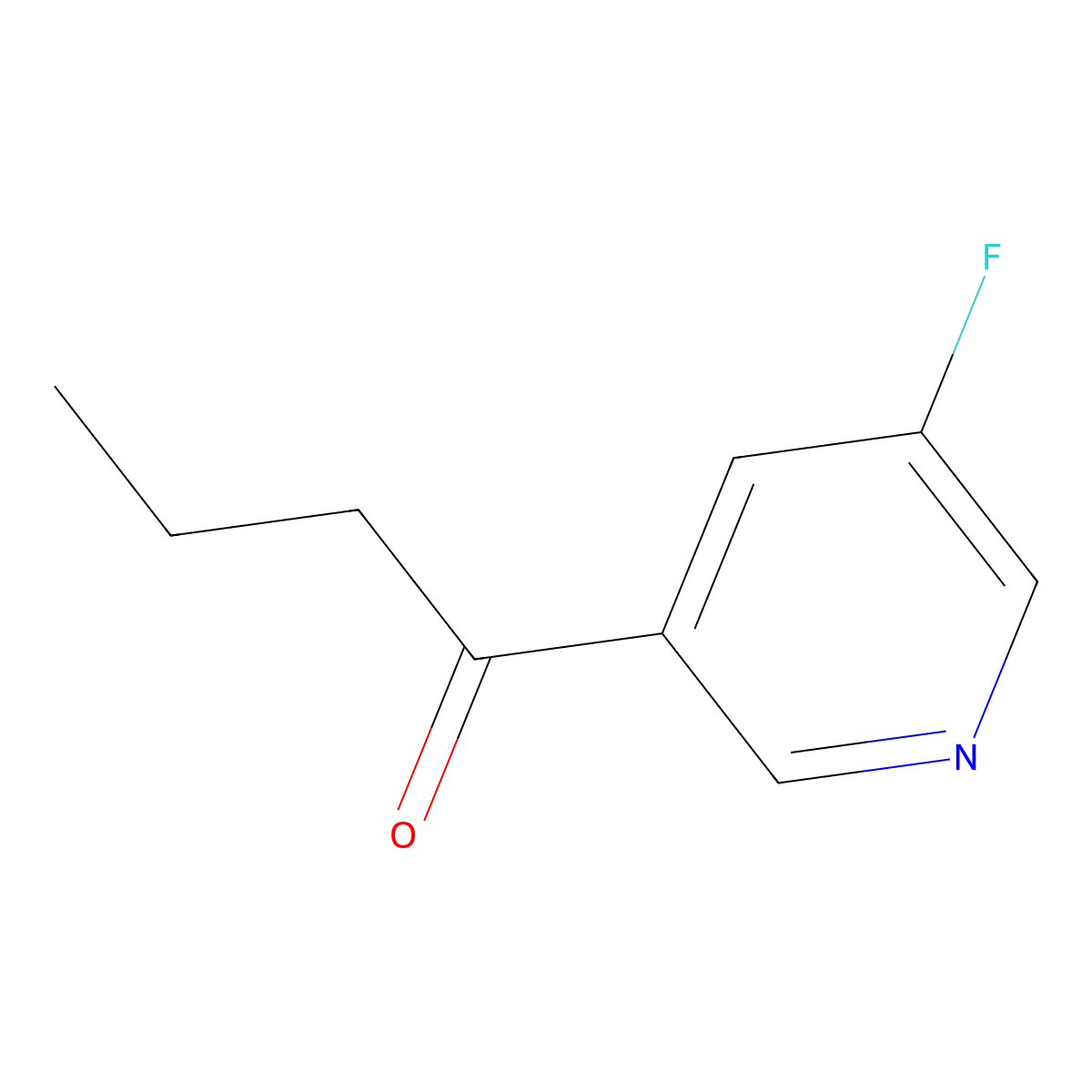 1-(5-Fluoropyridin-3-yl)butan-1-one molecular structure, CAS 1248161-39-8