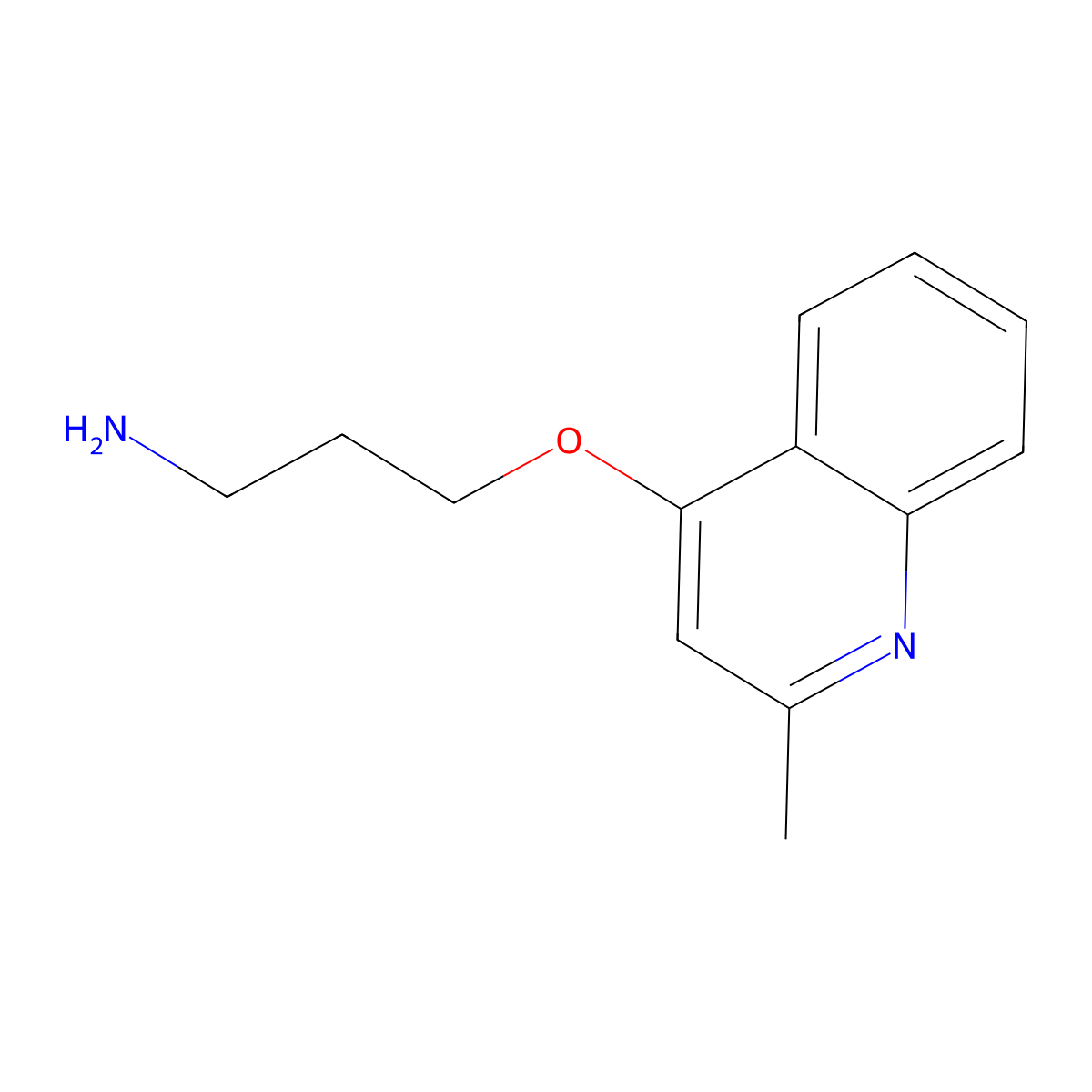 3-((2-Methylquinolin-4-yl)oxy)propan-1-amine molecular structure, CAS 1248162-03-9