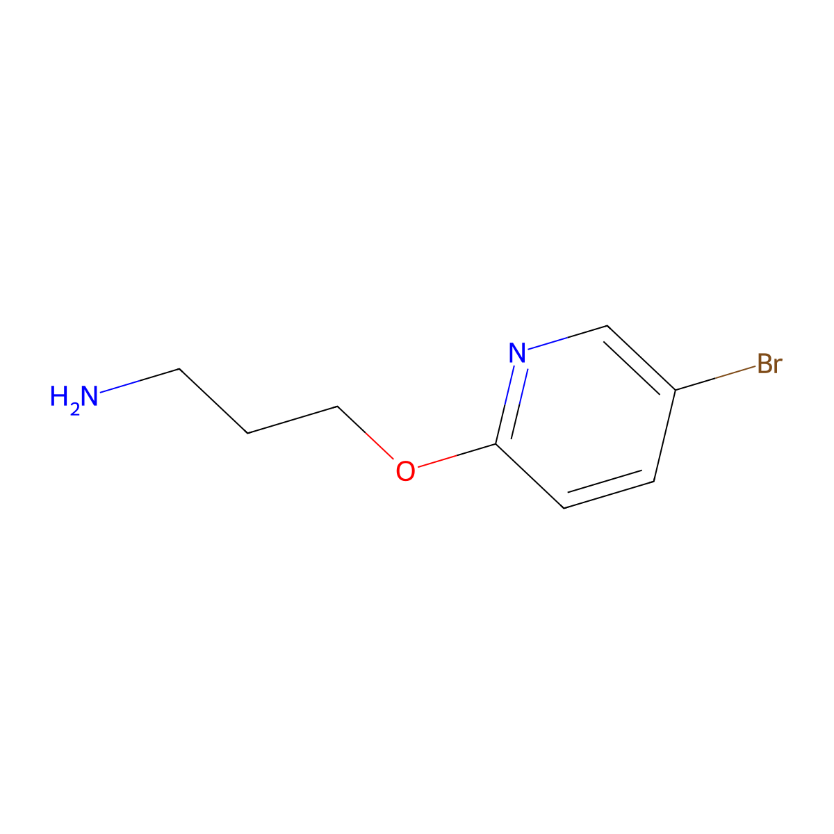 3-[(5-Bromopyridin-2-yl)oxy]propan-1-amine molecular structure, CAS 1248163-56-5