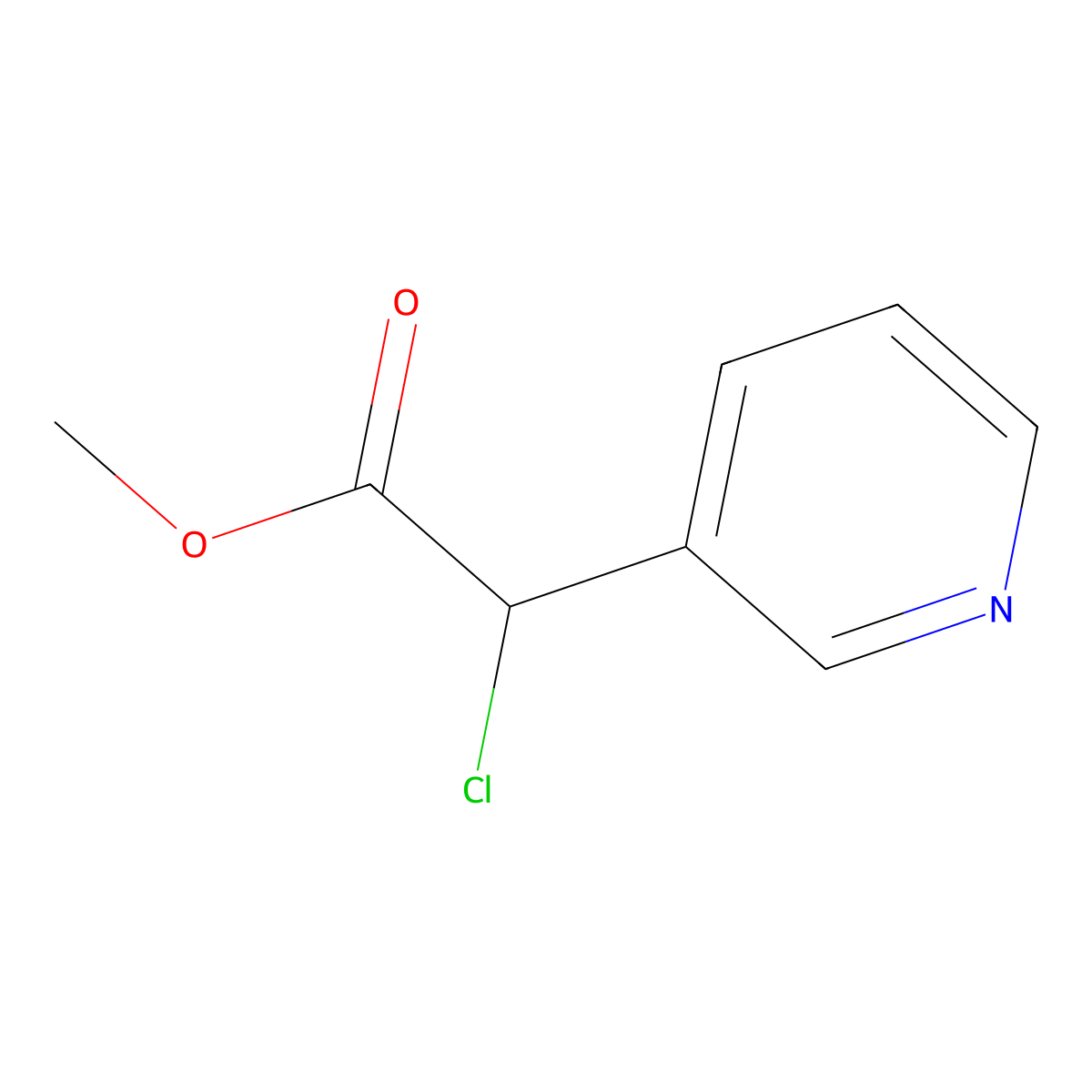 Methyl 2-chloro-2-(pyridin-3-yl)acetate molecular structure, CAS 1248164-77-3