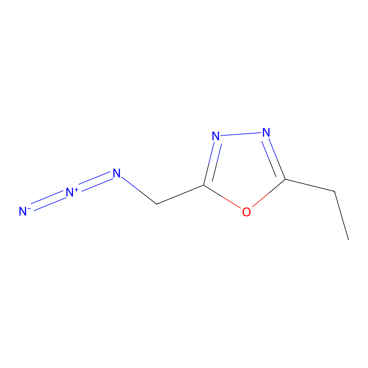 2-(Azidomethyl)-5-ethyl-1,3,4-oxadiazole molecular structure, CAS 1248165-22-1