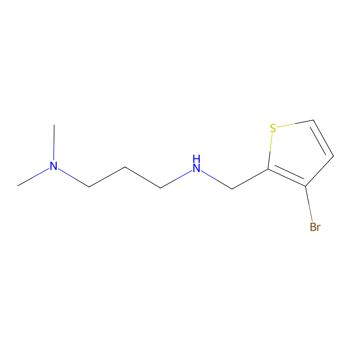 [(3-Bromothiophen-2-yl)methyl][3-(dimethylamino)propyl]amine molecular structure, CAS 1248165-49-2