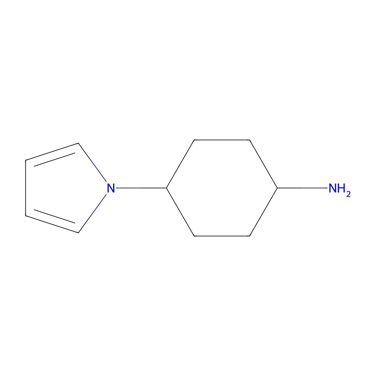 4-(1H-pyrrol-1-yl)cyclohexan-1-amine molecular structure, CAS 1248169-29-0
