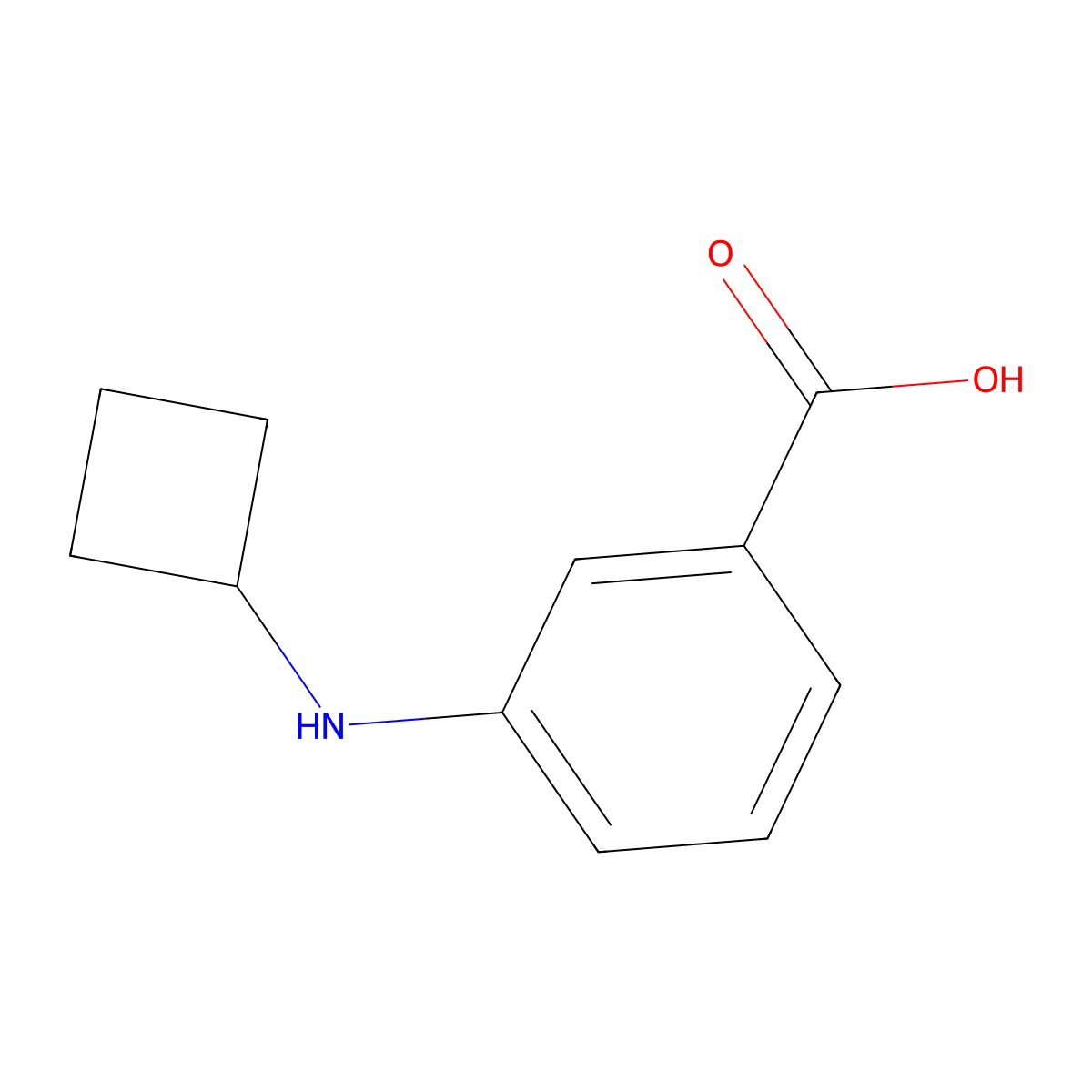 3-(Cyclobutylamino)benzoic acid molecular structure, CAS 1248169-78-9