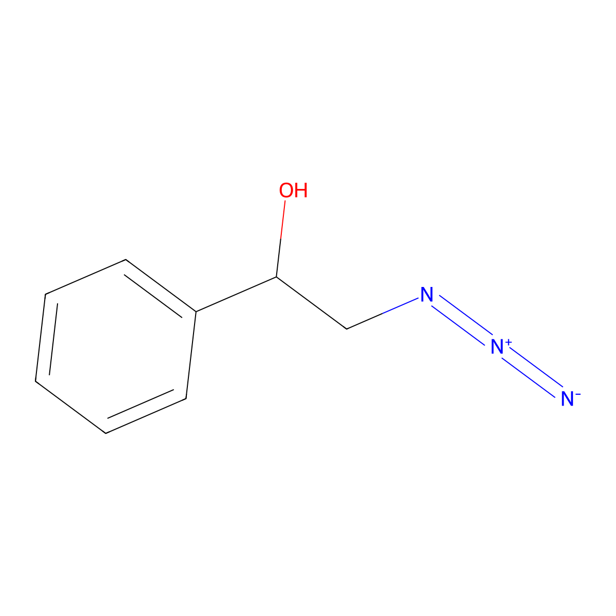 (S)-2-Azido-1-phenylethanol molecular structure, CAS 124817-06-7