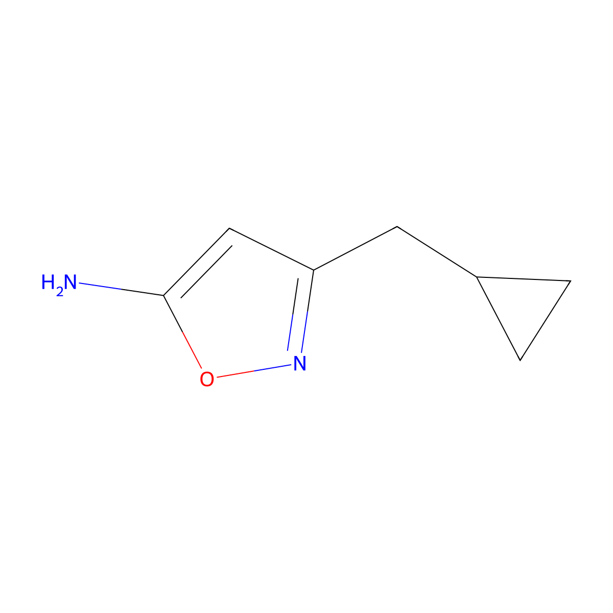3-(Cyclopropylmethyl)-1,2-oxazol-5-amine molecular structure, CAS 1248170-88-8