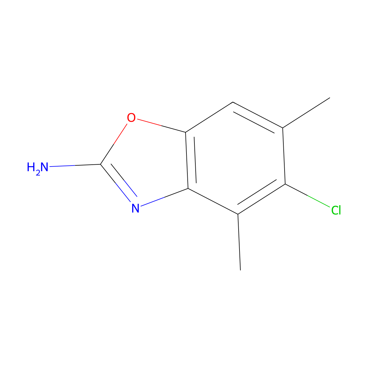 5-Chloro-4,6-dimethyl-1,3-benzoxazol-2-amine molecular structure, CAS 1248171-77-8