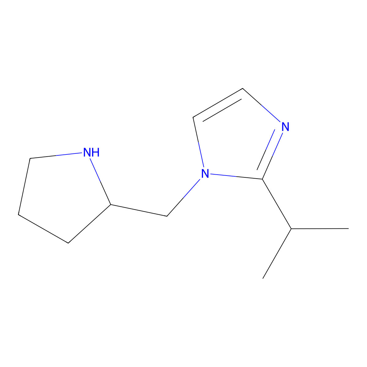 2-(propan-2-yl)-1-(pyrrolidin-2-ylmethyl)-1H-imidazole molecular structure, CAS 1248173-89-8