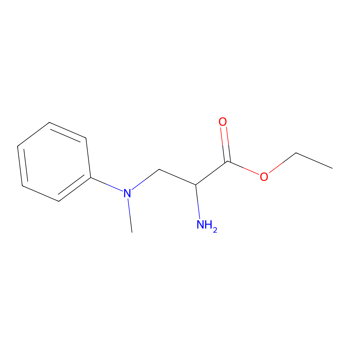 Ethyl 2-amino-3-[methyl(phenyl)amino]propanoate molecular structure, CAS 1248175-55-4