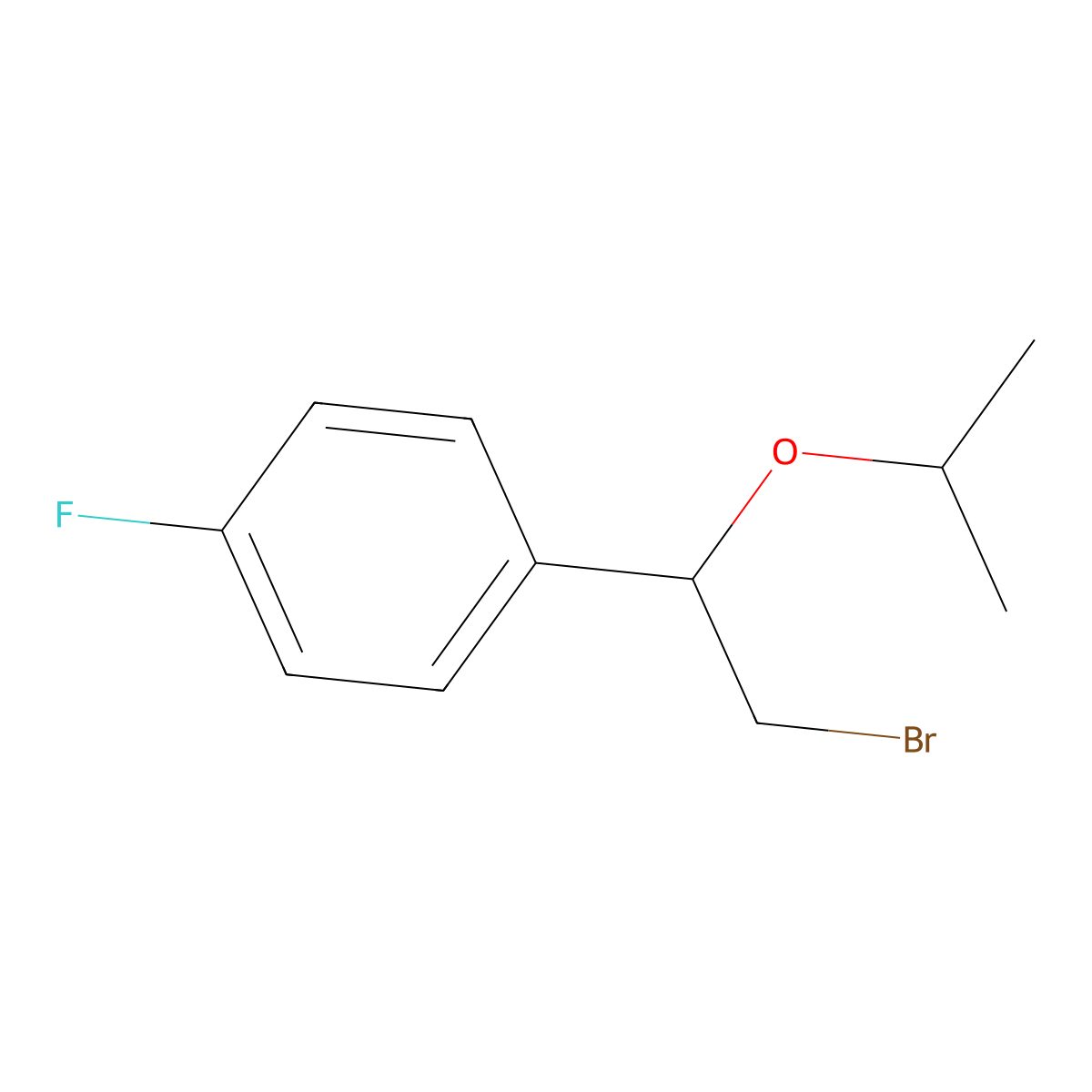 1-(2-Bromo-1-isopropoxyethyl)-4-fluorobenzene molecular structure, CAS 1248178-54-2