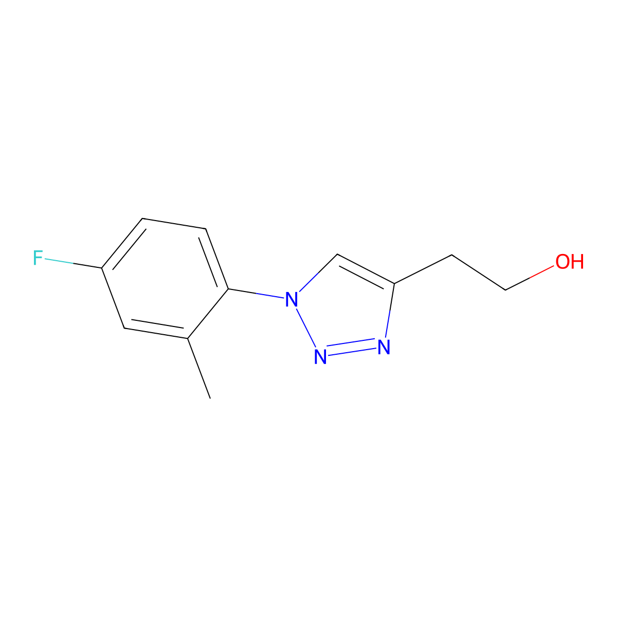 2-[1-(4-Fluoro-2-methylphenyl)triazol-4-yl]ethanol molecular structure, CAS 1248179-03-4