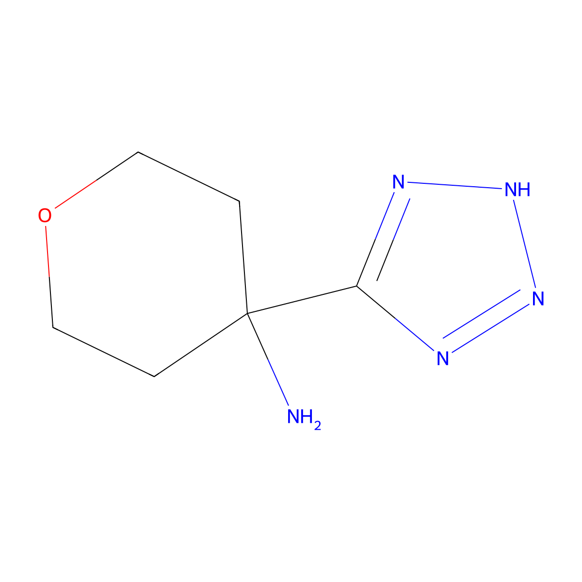 4-(1h-1,2,3,4-Tetrazol-5-yl)oxan-4-amine molecular structure, CAS 1248180-39-3