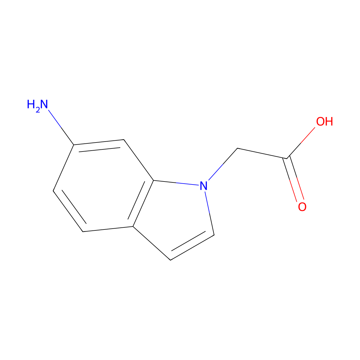 2-(6-Amino-1h-indol-1-yl)acetic acid molecular structure, CAS 1248180-84-8
