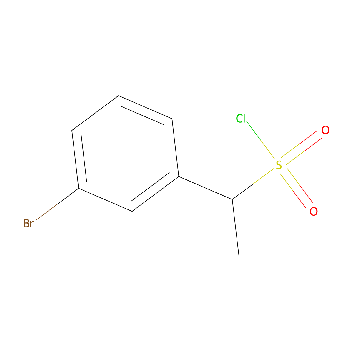 1-(3-Bromophenyl)ethane-1-sulfonyl chloride molecular structure, CAS 1248181-10-3
