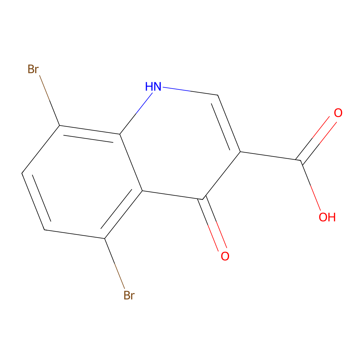 5,8-Dibromo-4-oxo-1,4-dihydroquinoline-3-carboxylic acid molecular structure, CAS 1248182-52-6