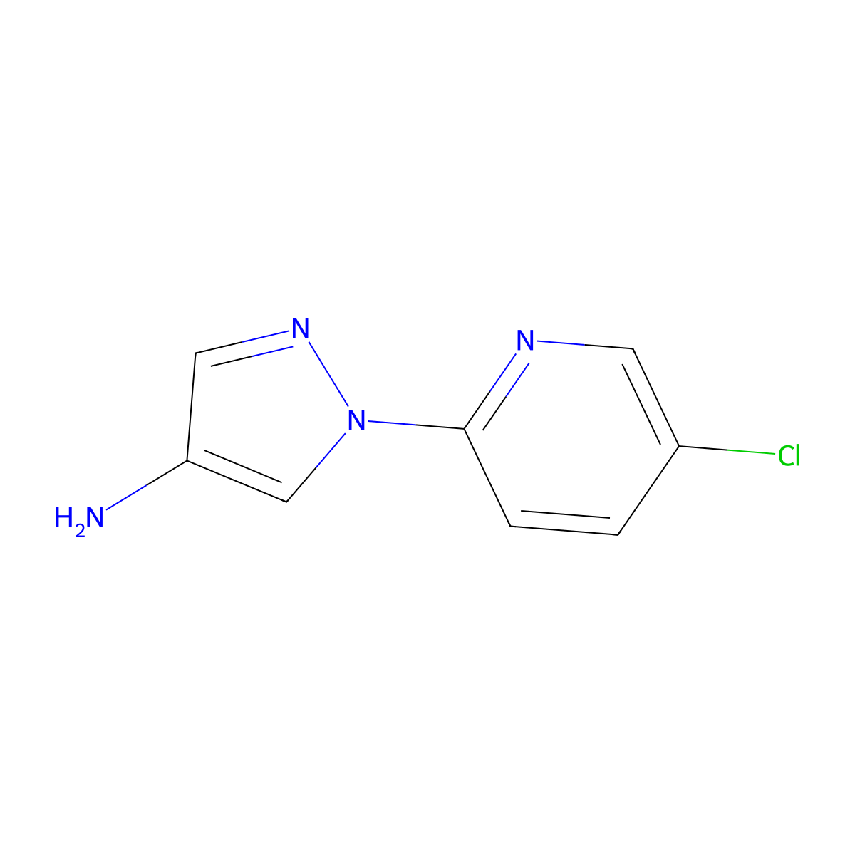 1-(5-Chloropyridin-2-yl)-1H-pyrazol-4-amine molecular structure, CAS 1248182-63-9