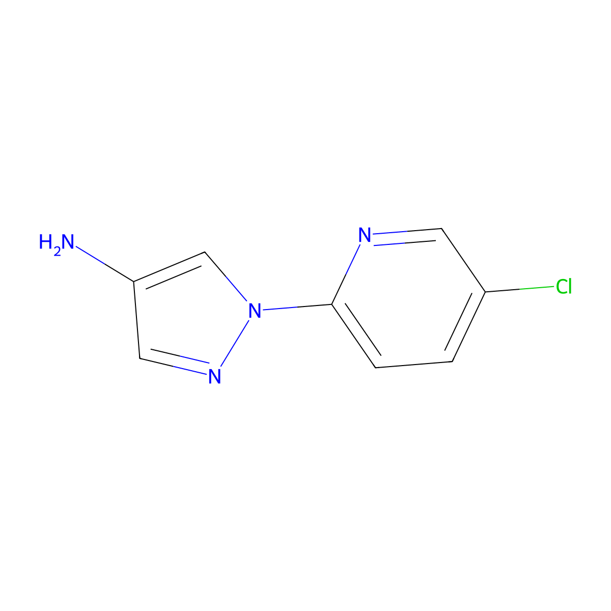 1-(5-Chloropyridin-2-yl)-1H-pyrazol-4-amine molecular structure, CAS 1248182-63-9