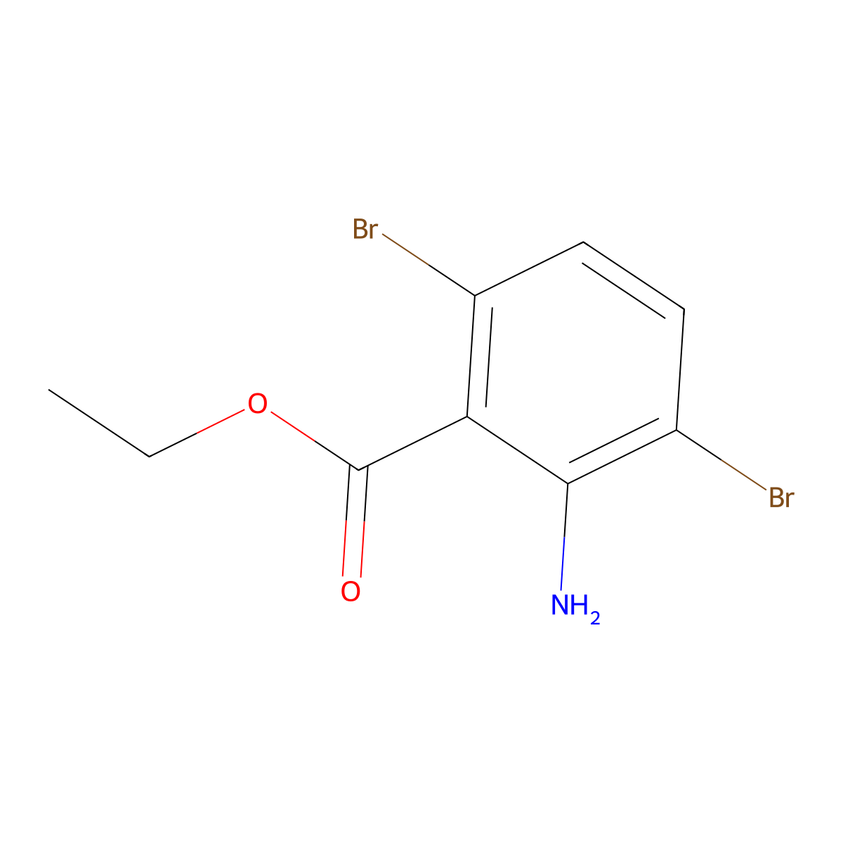 Ethyl 2-amino-3,6-dibromobenzoate molecular structure, CAS 1248186-04-0