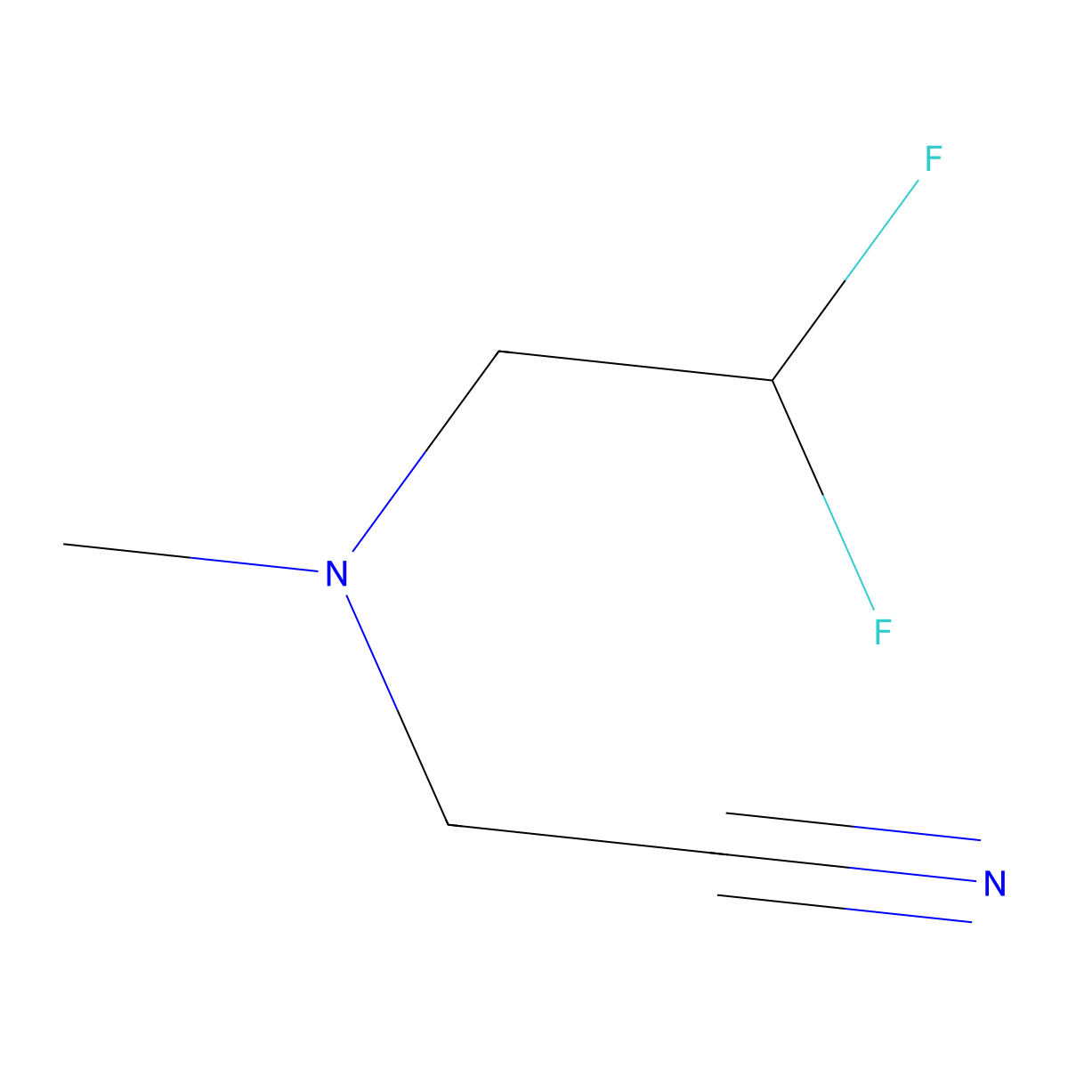 2-[(2,2-Difluoroethyl)(methyl)amino]acetonitrile molecular structure, CAS 1248187-09-8