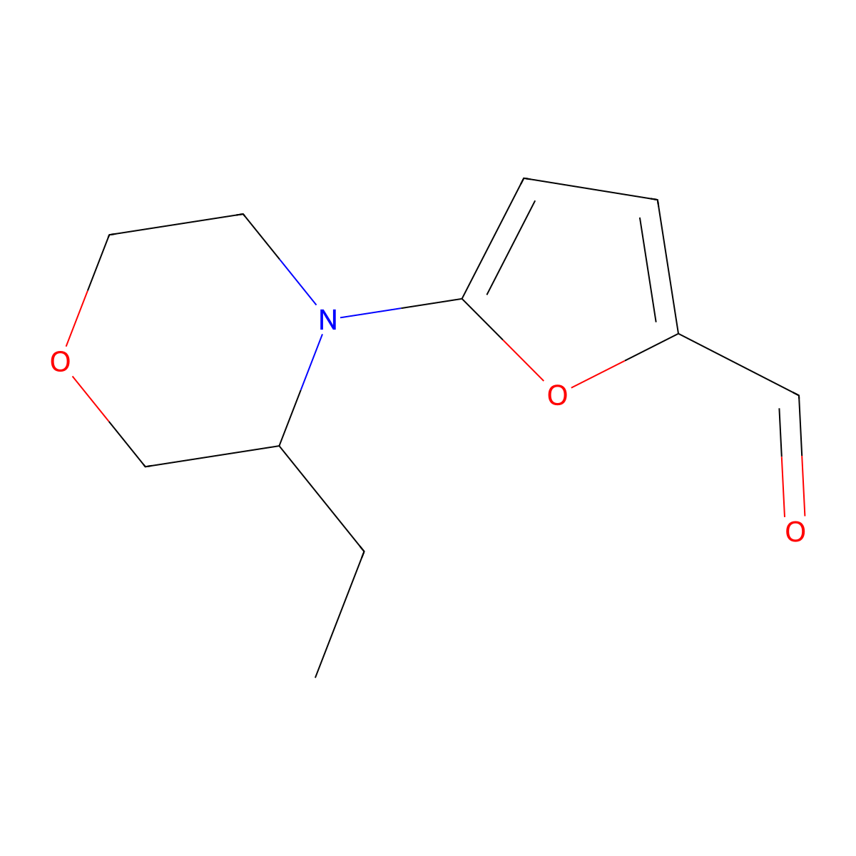 5-(3-Ethylmorpholin-4-yl)furan-2-carbaldehyde molecular structure, CAS 1248187-42-9