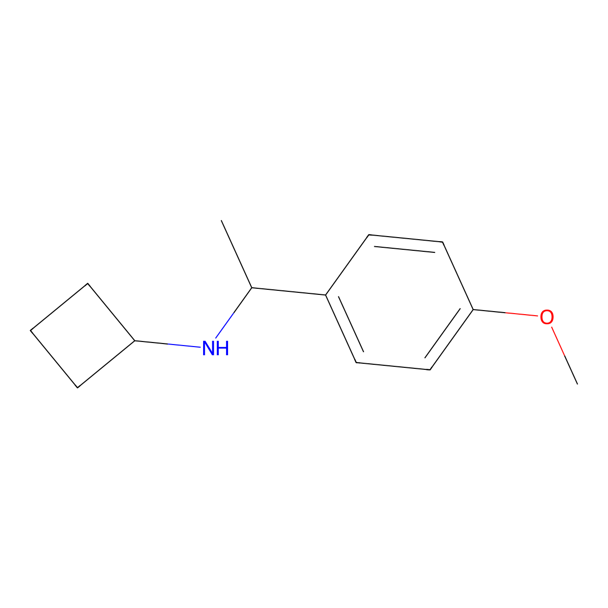 N-[1-(4-methoxyphenyl)ethyl]cyclobutanamine molecular structure, CAS 1248187-46-3