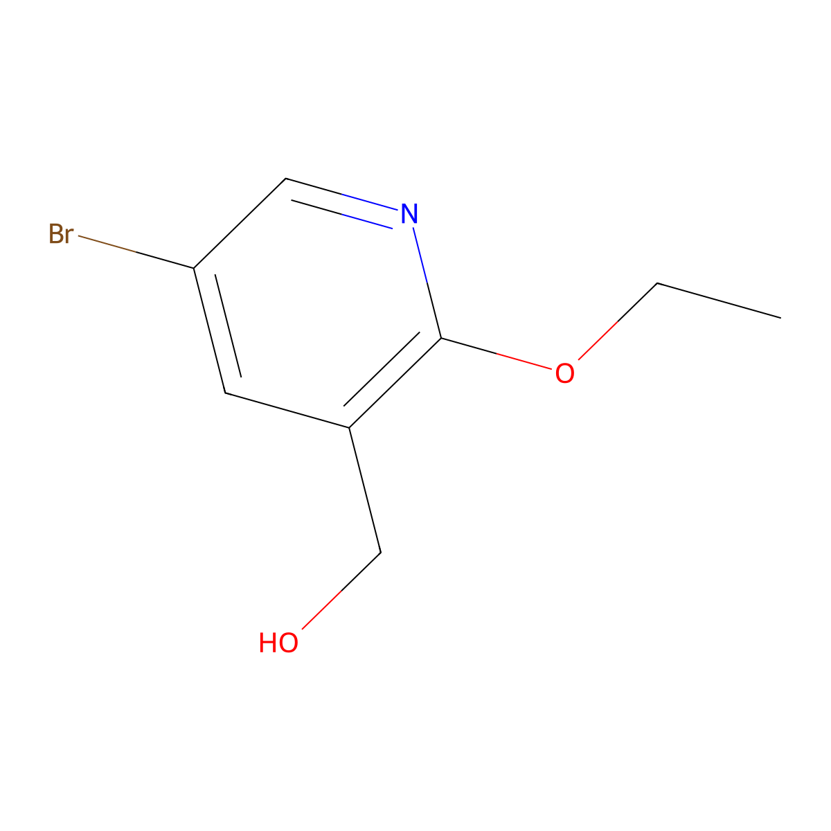 (5-Bromo-2-ethoxypyridin-3-yl)methanol molecular structure, CAS 1248189-42-5