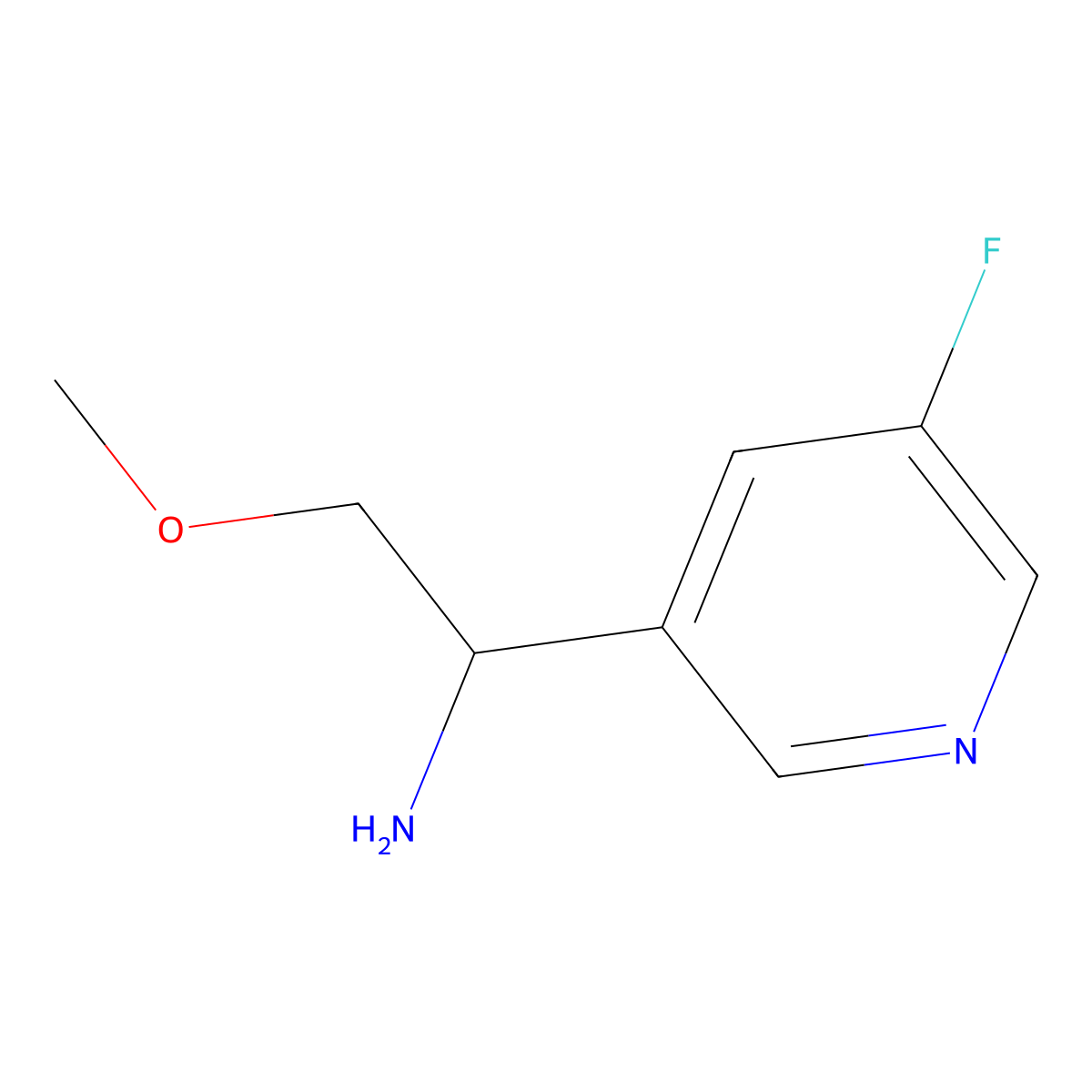 1-(5-Fluoropyridin-3-yl)-2-methoxyethan-1-amine molecular structure, CAS 1248189-85-6