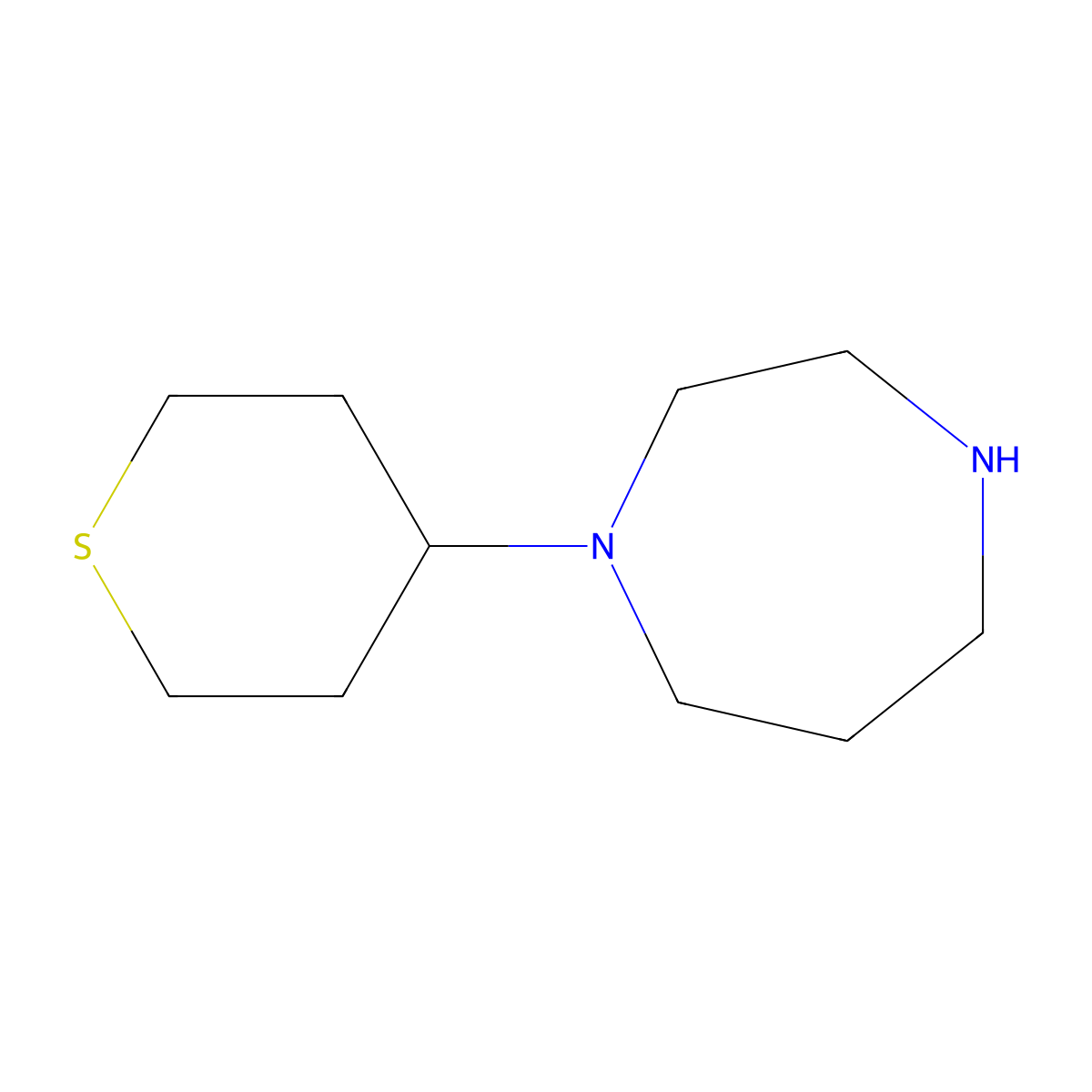 1-(Thian-4-yl)-1,4-diazepane molecular structure, CAS 1248191-27-6