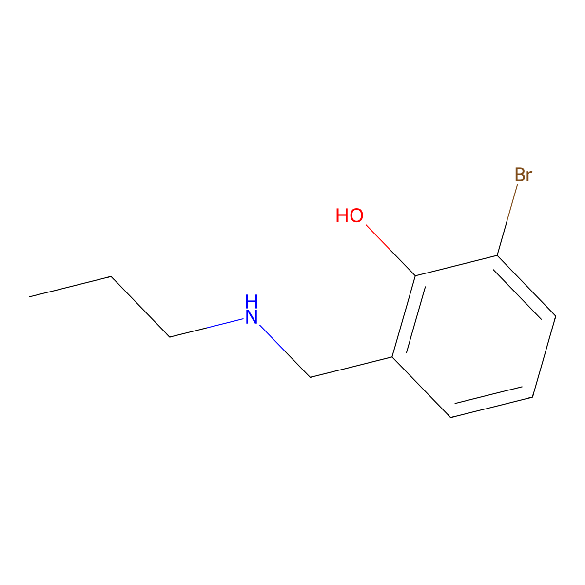 2-Bromo-6-[(propylamino)methyl]phenol molecular structure, CAS 1248191-61-8