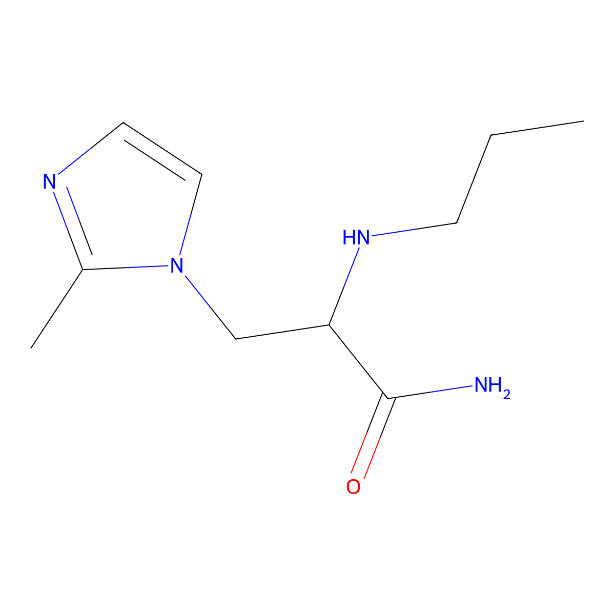3-(2-Methyl-1h-imidazol-1-yl)-2-(propylamino)propanamide molecular structure, CAS 1248192-35-9