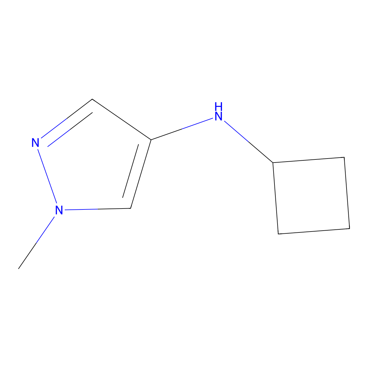 N-cyclobutyl-1-methyl-1H-pyrazol-4-amine molecular structure, CAS 1248195-58-5