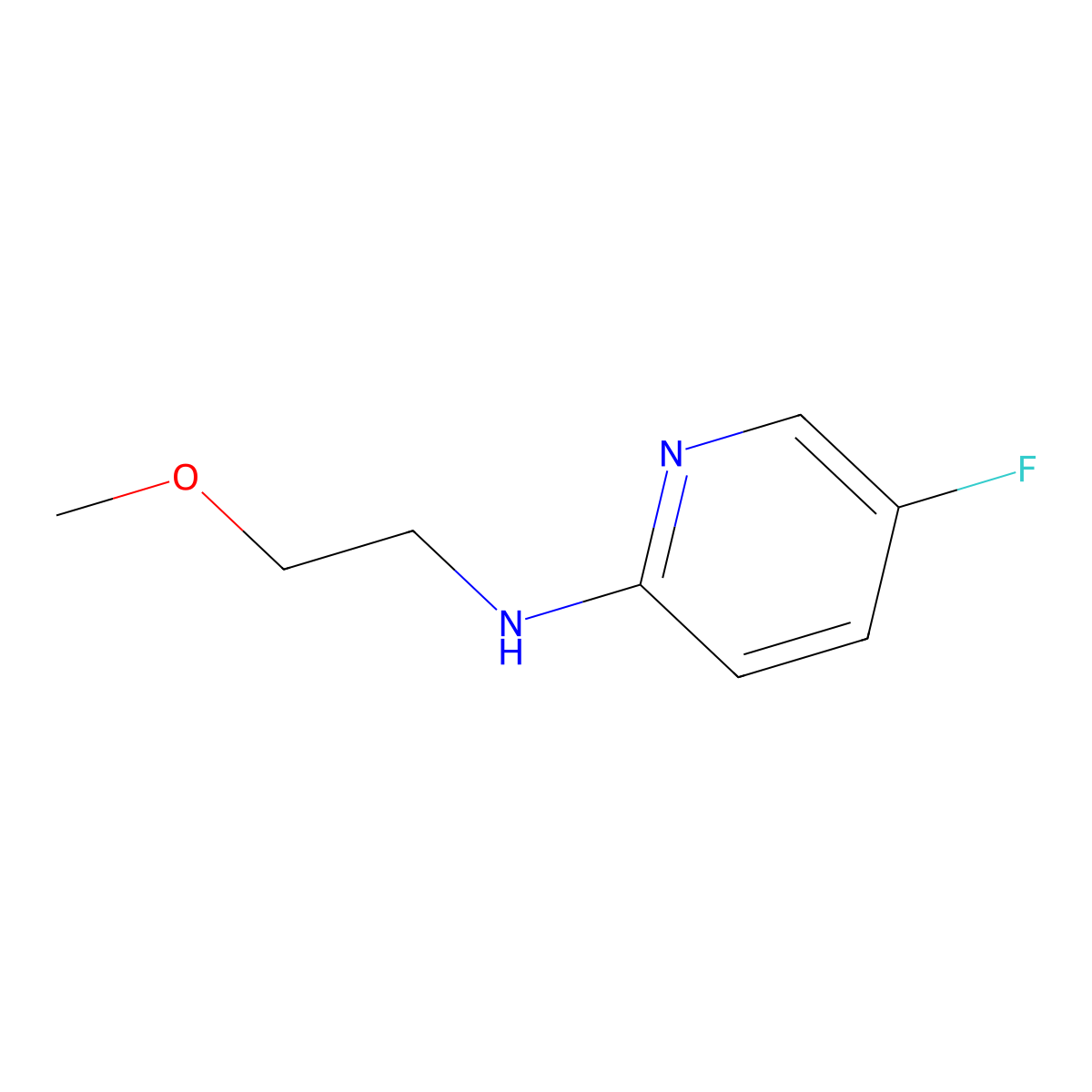 5-fluoro-N-(2-methoxyethyl)pyridin-2-amine molecular structure, CAS 1248197-72-9