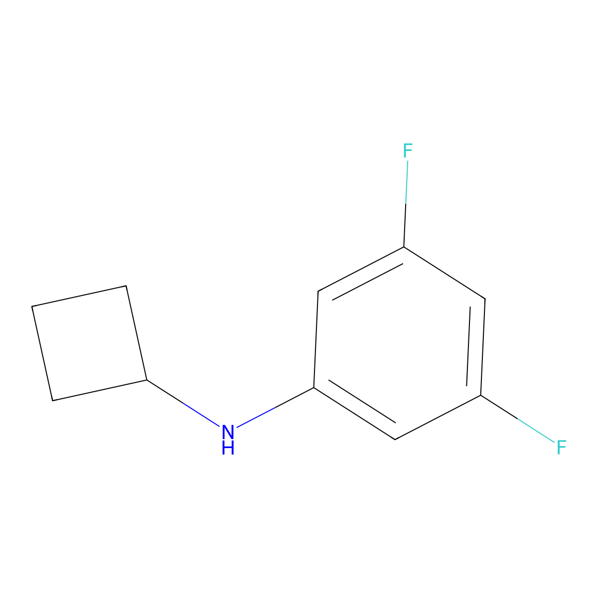 N-cyclobutyl-3,5-difluoroaniline molecular structure, CAS 1248200-58-9