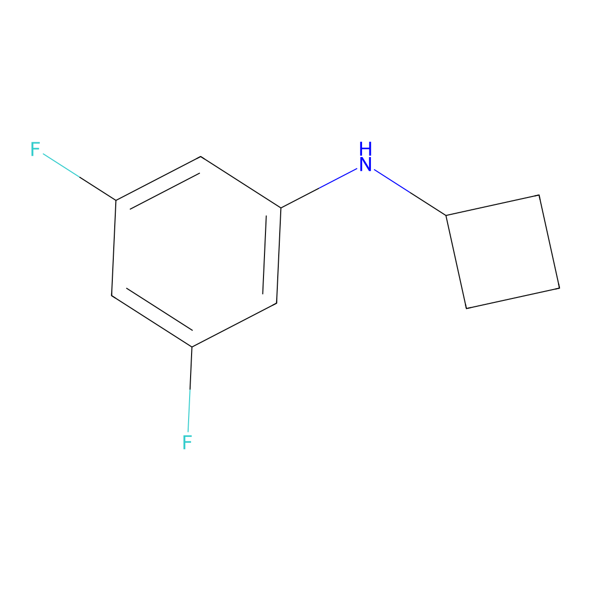 N-cyclobutyl-3,5-difluoroaniline molecular structure, CAS 1248200-58-9