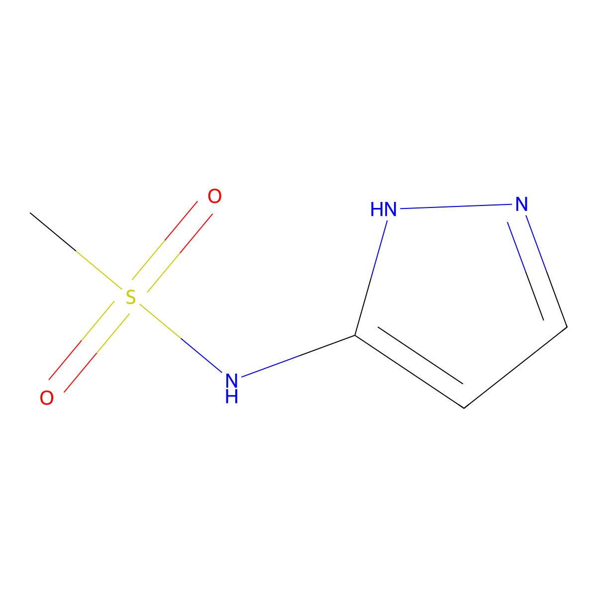 N-(1H-Pyrazol-3-yl)methanesulfonamide molecular structure, CAS 1248201-08-2
