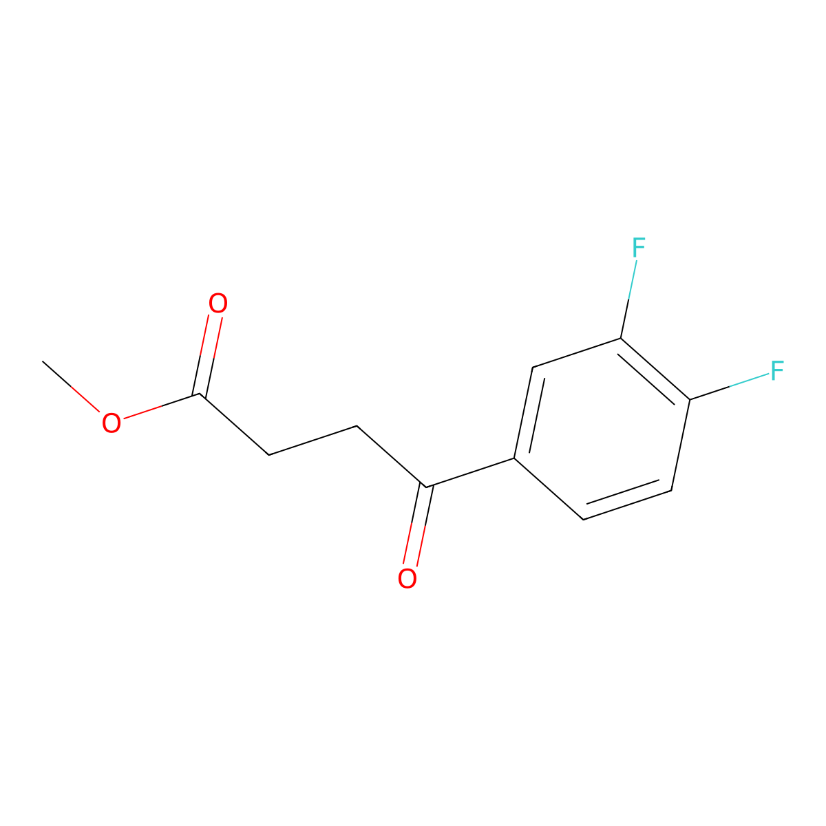 Methyl 4-(3,4-difluorophenyl)-4-oxobutanoate molecular structure, CAS 1248202-12-1