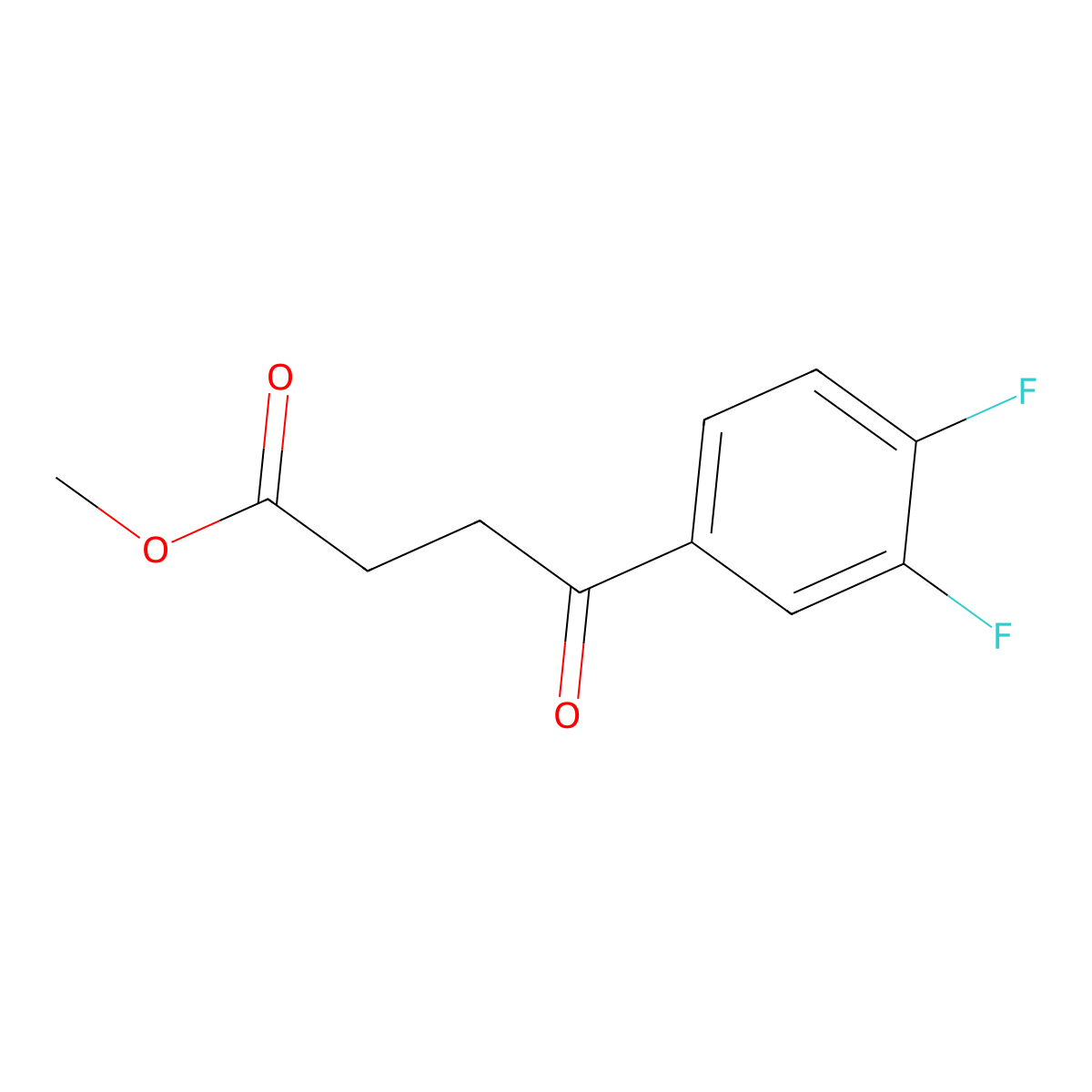 Methyl 4-(3,4-difluorophenyl)-4-oxobutanoate molecular structure, CAS 1248202-12-1