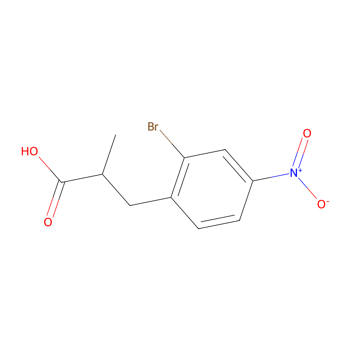 3-(2-Bromo-4-nitrophenyl)-2-methylpropanoic acid molecular structure, CAS 1248203-26-0